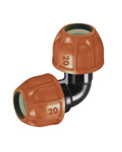 Racor codo Claber 90322 para manguera de 20 mm