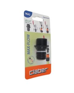 Claber 9642 Adaptador Max-Flow 3/4" rosca macho