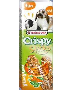 PALITOS CRISTY PARA CONEJOS Y COLES 2x55 gr. Zanahorias y perejil