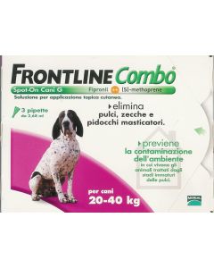 FRONTLINE COMBO PERRO 20 - 40 KG. 3 pipetas