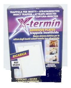 Hojas adhesivas para trampa X-Termin 4 uds.