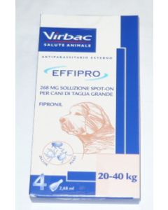 EFFIPRO SPOT ON 20- 40 KG.  4 PIPETAS