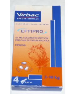 EFFIPRO SPOT ON 2- 10 KG  4 PIPETAS