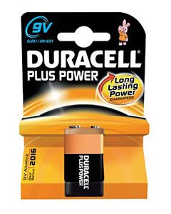 DURACELL PLUS TRANSITOR 6LR6I PILA DE 9 VOLTIOS