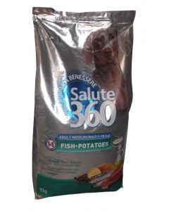 Health360 Perro pescado y patatas adulto mediano maxi Pet360 12 kg.