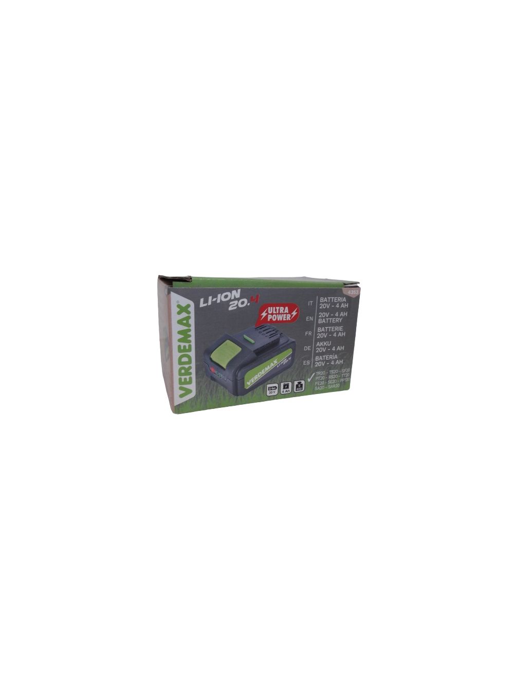 Batteria 20V 4 ah verdemax