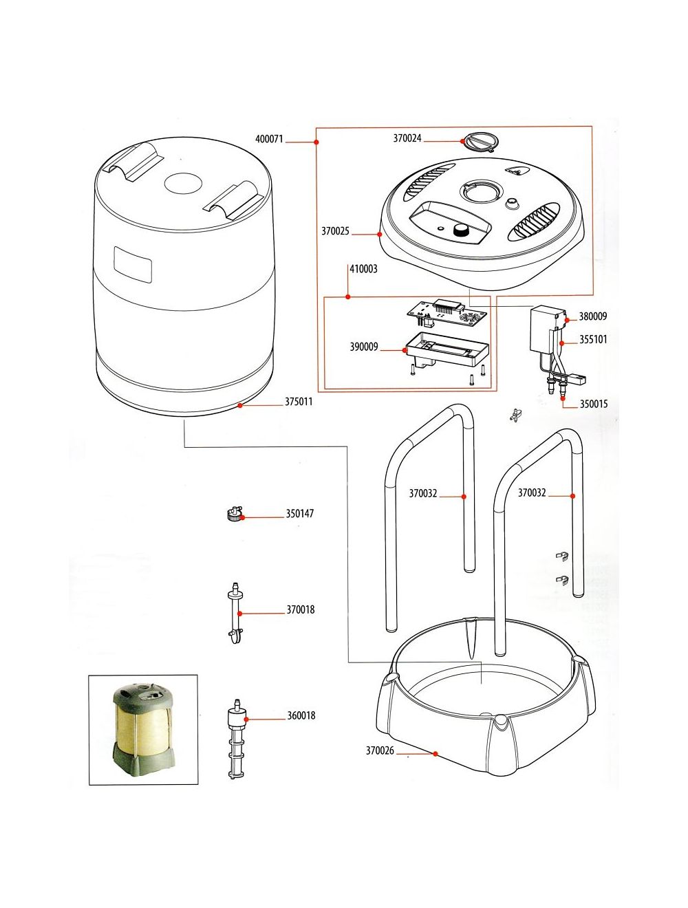 Ricambi Claber Aqualux 8062